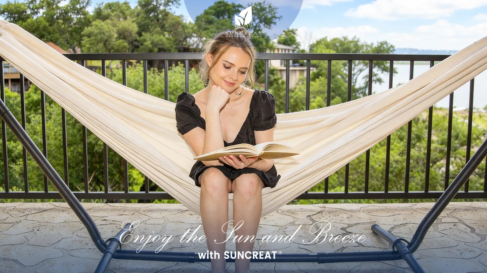Amazon.com : SUNCREAT 2-in-1 Hammocks Convertible Portable Double Hammock with Stand, Outdoor Hammock with Stand Included, Patented, Natural : Patio, Lawn & Garden